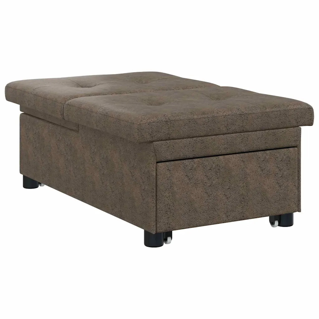 Divano letto Grigio scuro 194 x 67 x 82 cm Tessuto Huahua 42008605