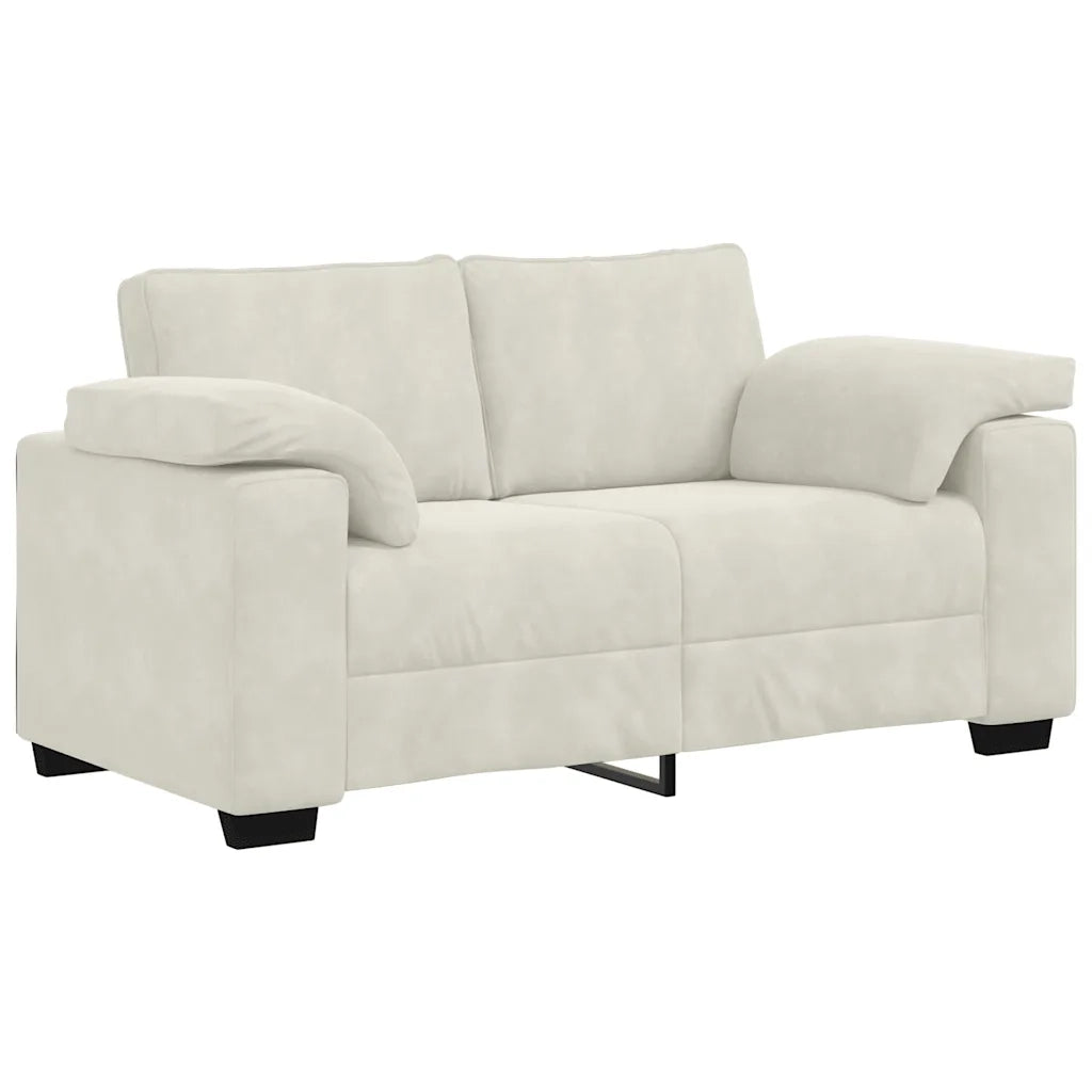 Divano Divanetto Crema 160x77x82 cm in Velluto 4105265