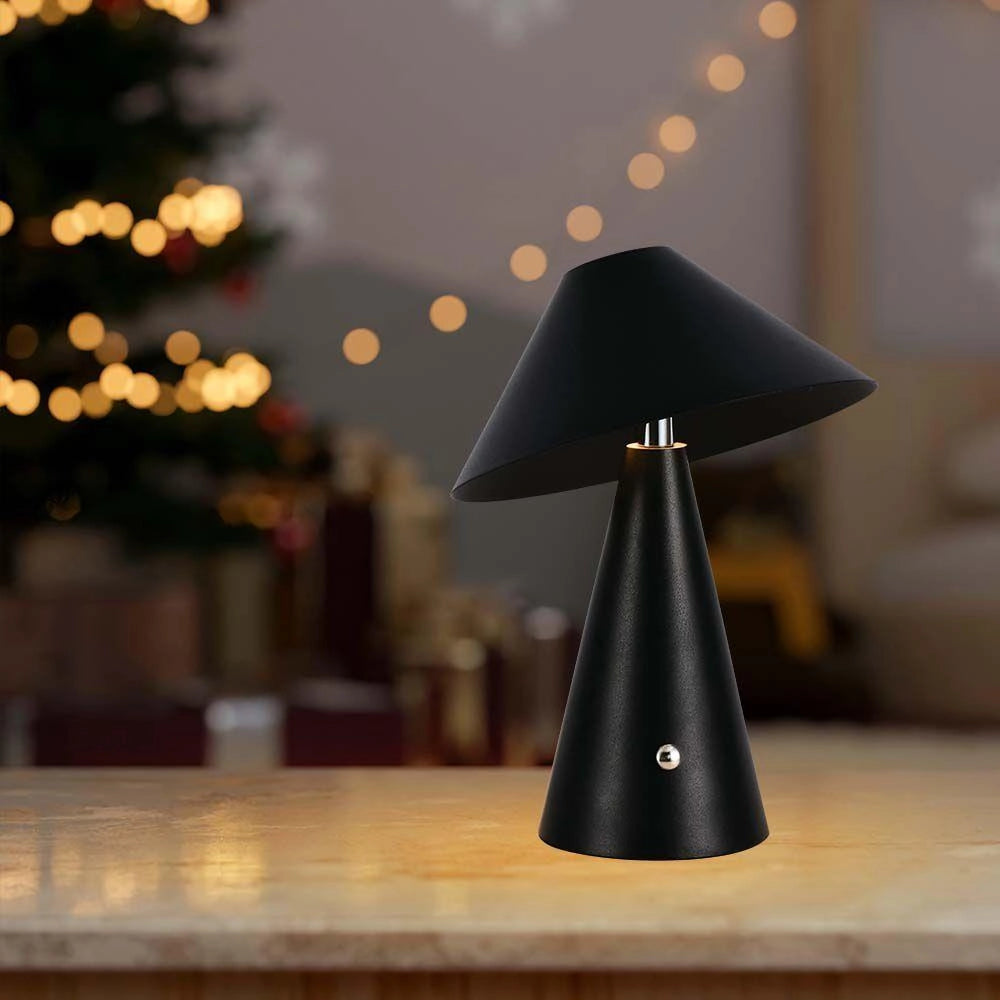 Lampada da tavolo LED 3W 200lm USB-C dimmer nero V-TAC