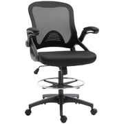 Sedia da Ufficio con Schienale Rete e Braccioli ¨C Minimal ¨C Nera 64x60x106-126 cm