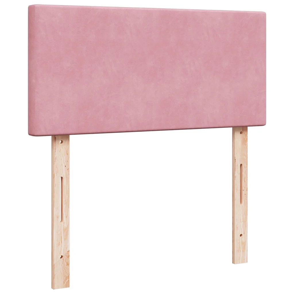 Pouf Letto con Materasso e LED Rosa 80x200cm in Velluto 3312517