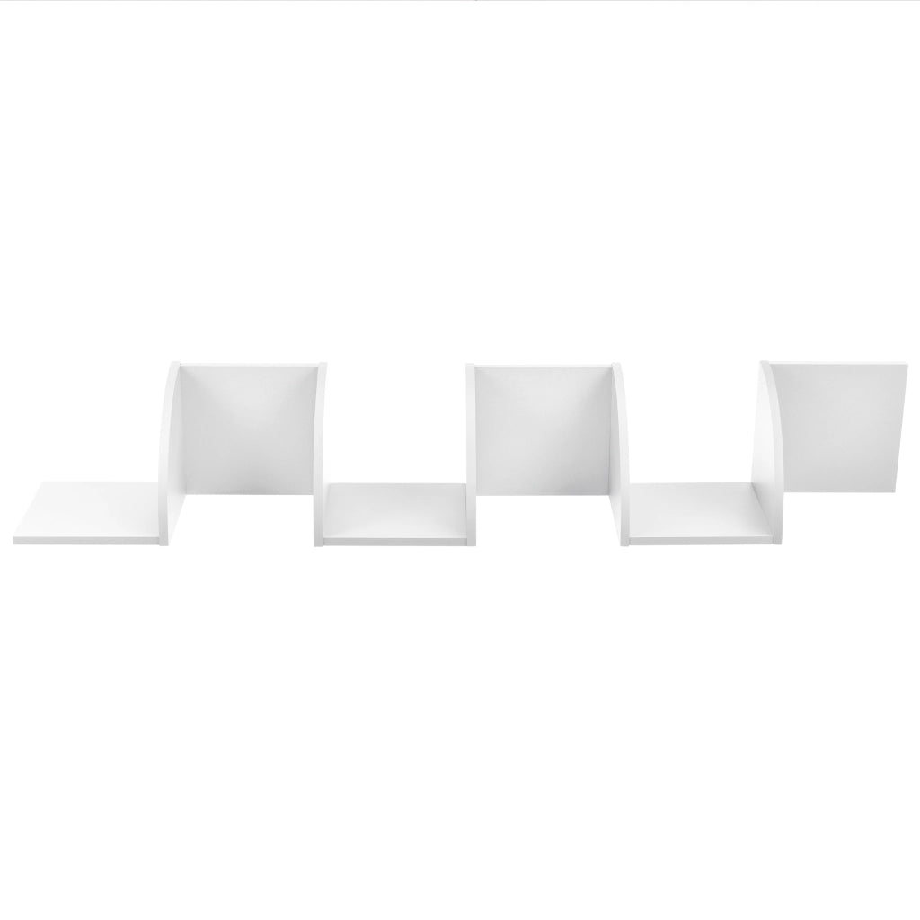 Scaffale Angolare da Parete Lysaker Design Zigzag con 5 Ripiani - Bianco [en.casa]
