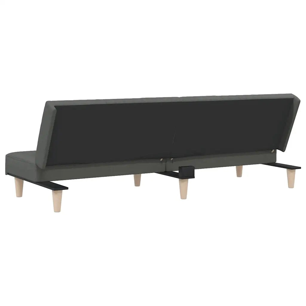 Divano Letto Grigio Scuro in Tessuto 351882