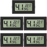 5 pezzi di Termometro e Idrometro digitale mini LCD - Misurazioni precise per casa, ufficio e giardino in vetro