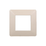 Placca Plastica Serie Starlight 2P Colore Sabbia Compatibile Con Vimar Plana