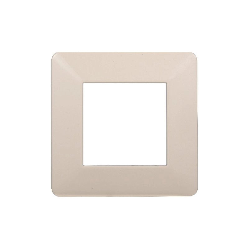 Placca Plastica Serie Starlight 2P Colore Sabbia Compatibile Con Vimar Plana