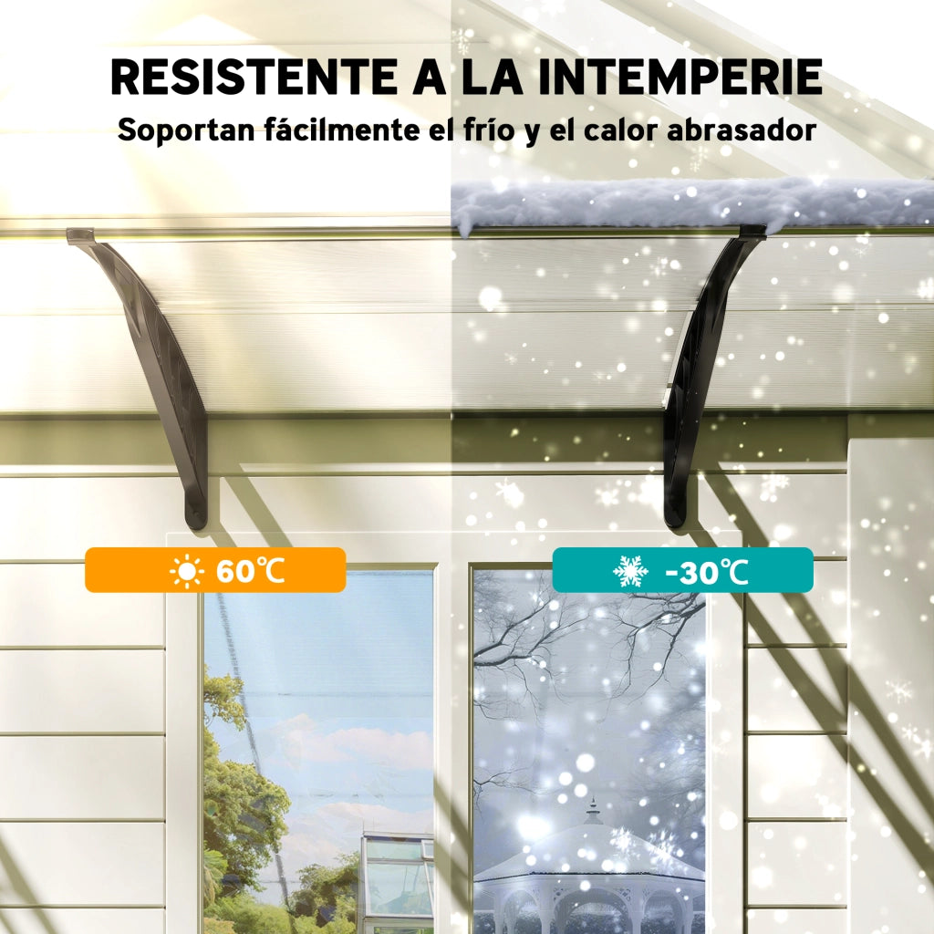 Tettoia per Porte e Finestre ¨C Minimal ¨C Trasparente 90x295x23,5 cm