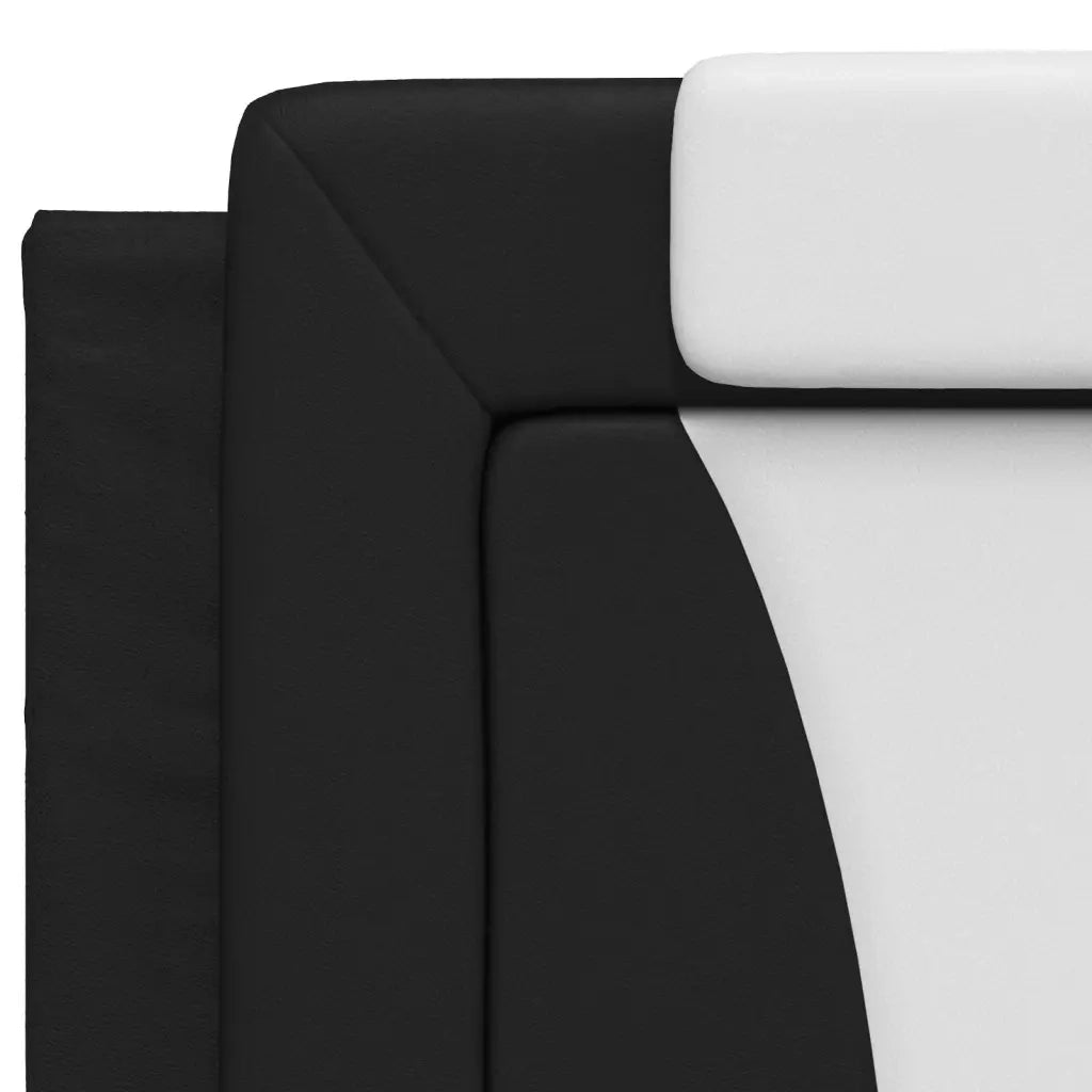 Cuscino Testiera Viana Nero e Bianco 200 cm in Similpelle 374819