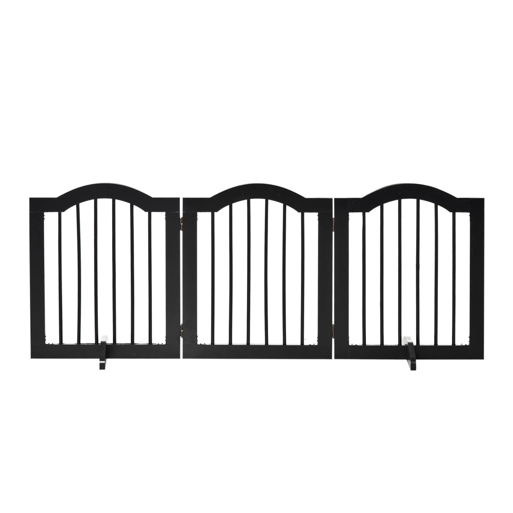 Barriera di Sicurezza Pieghevole per Cani ¨C Minimal ¨C Nero 154.5x29.5x61 cm