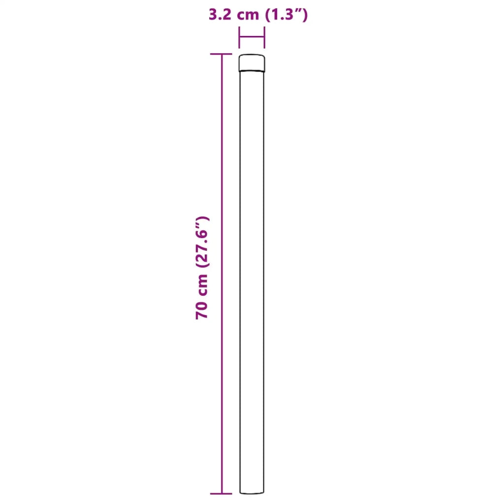Palo della recinzione 2 pcs Verde 70 cm 42012721