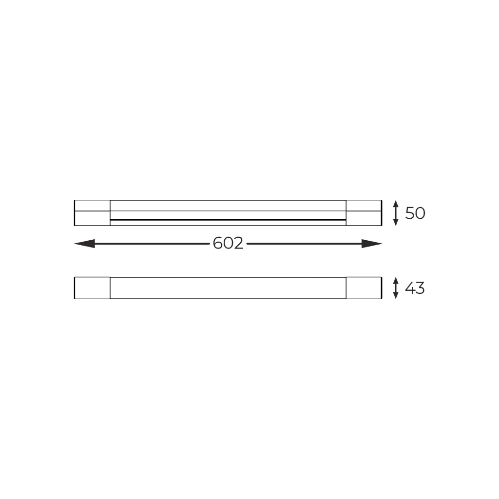 Applique bagno LED 60 cm cromata 3000K Zuma Line Parks