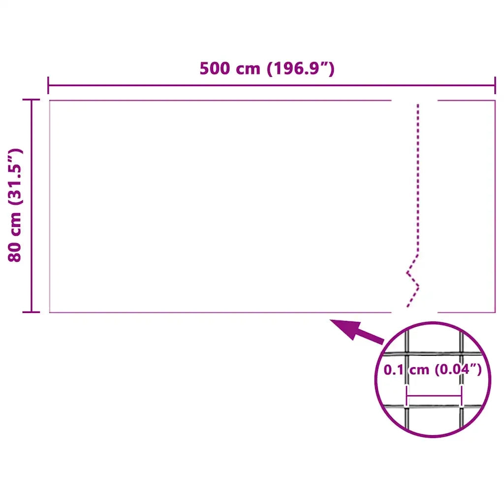 Zanzariera a rete Bianco 80 x 500 cm Fibra di vetro 42001904