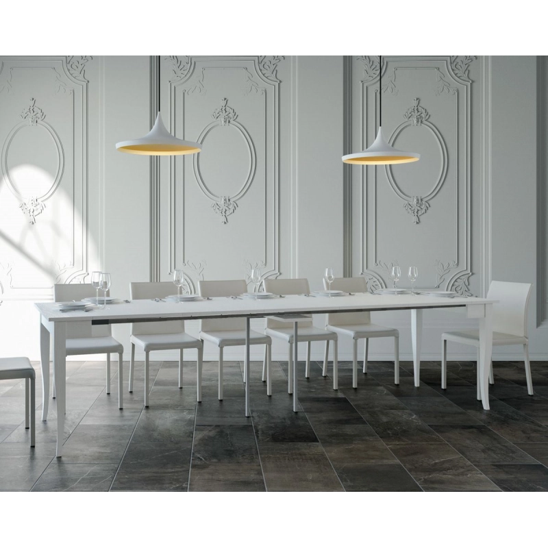 Consolle allungabile 90x40/308 cm Sciabola - Bianco Frassino