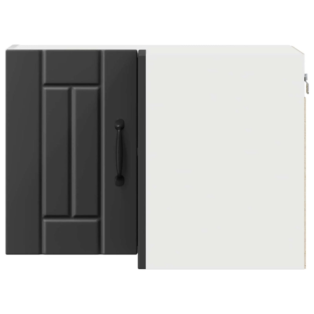 Pensile da cucina | Mobile angolare per parete LUCCA Nero 57 x 57 x 40 cm