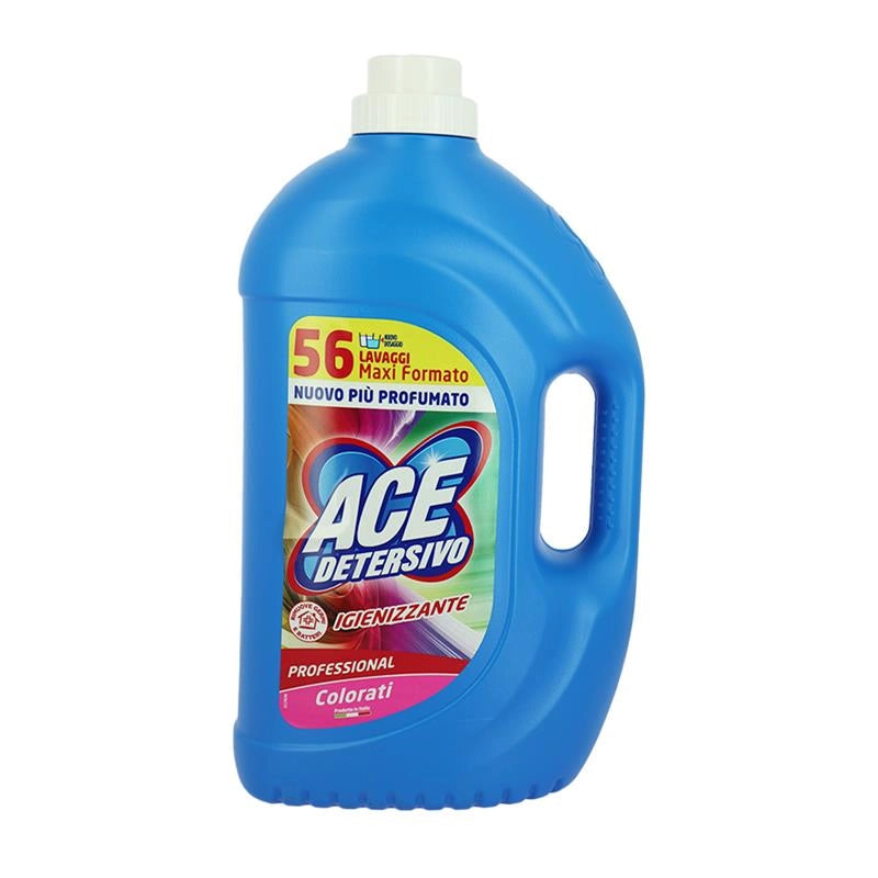 ACE DETERSIVO LIQUIDO IGIENIZZANTE PER LAVATRICE 56 LAVAGGI - PROFESSIONAL COLORATI 2,8L