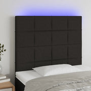 Testiera a LED-Testata con LED Nera 80x5x118/128 cm in Tessuto 971407