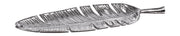 Foglia vassoio svuotatasche centrotavola decorazione in metallo 41 x 12 cm