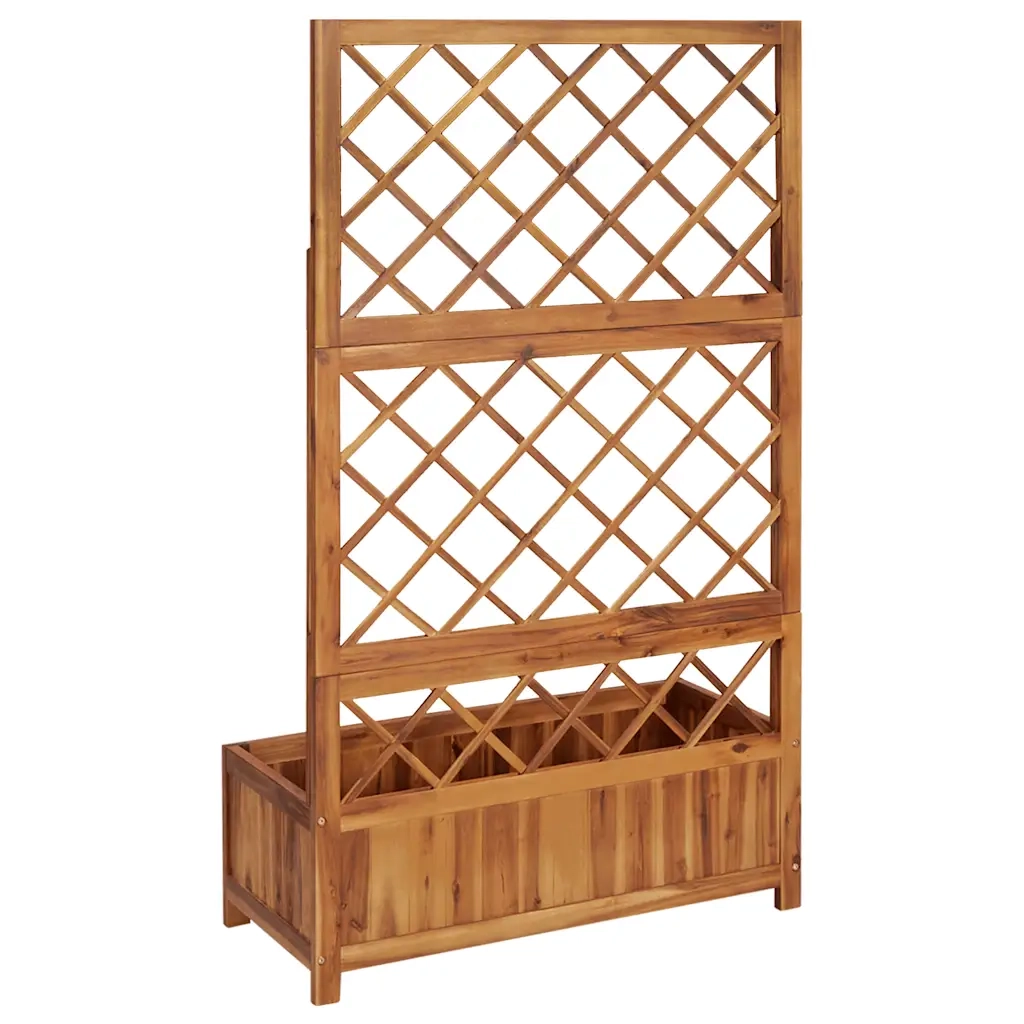 Letto Rialzato con Graticcio 85x38x150 cm in Massello di Acacia 316542