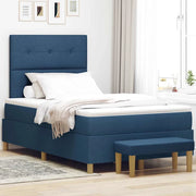 Letto a molle con testiera Blu 190 x 120 cm Tessuto 3344288