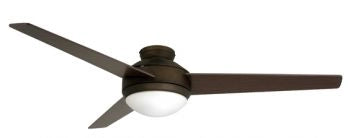 Vam Ventilatore da soffitto bronzo 132 cm luce 2xE27 & Telecomando con Sensore Temperatura