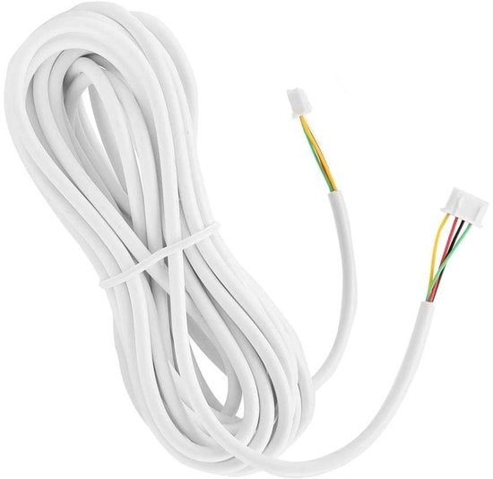 Cavo 4-aderico Flessibile - Cavo di Rame - Isolamento PVC - Per Intercom Video - Lunghezza 10m - Diametro 0,3mm - Cavo per Porta