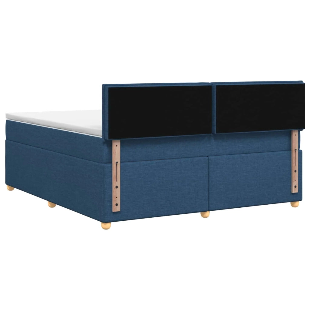 Letto box spring con materasso Blu 160 x 200 cm Tessuto 3450992