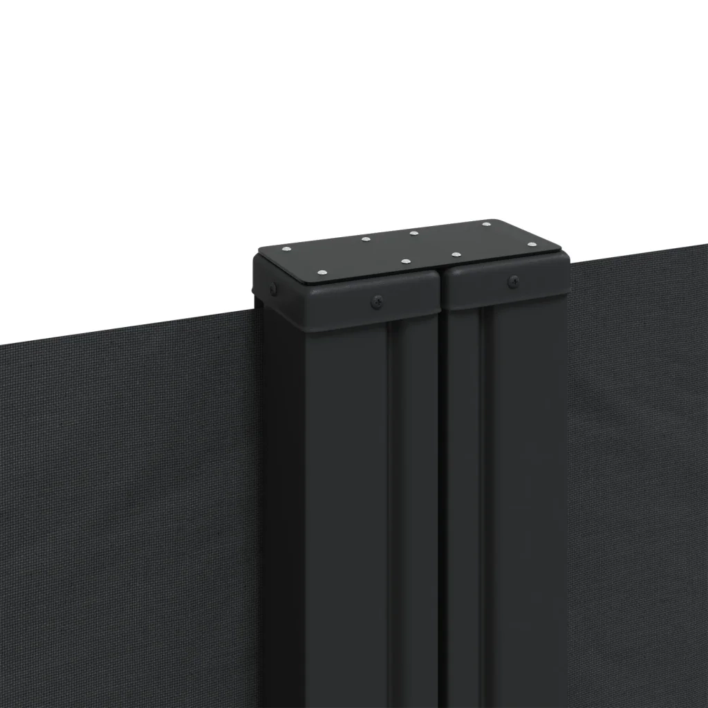 Tenda da Sole Laterale Retrattile Nera 220x1200 cm 4004864