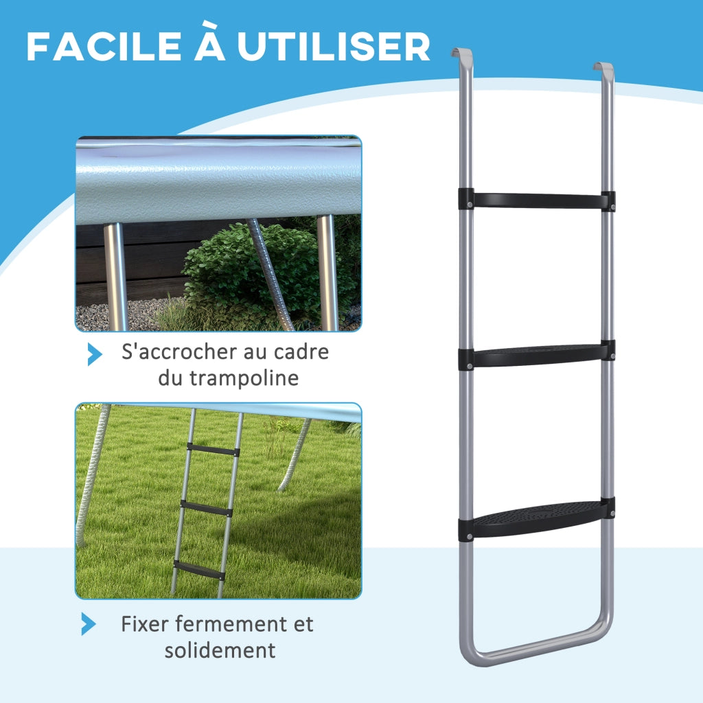 Scala per Trampolino ¨C zephmum ¨C Argento 110x32 cm