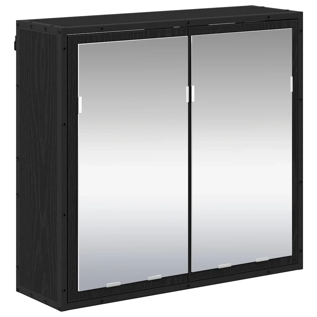 Scaffale da parete con lo scaffale Rovere Nero 65 x 20 x 60 cm 883610