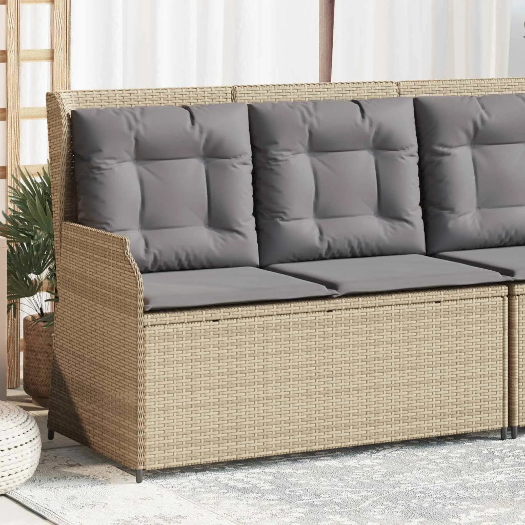 Panchina da giardino Beige polyrattan 3394452