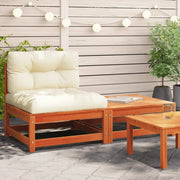 Divano da Giardino Senza Braccioli con Cuscini e Poggiapiedi-Sofa da Giardino-Divano da esterno 192861