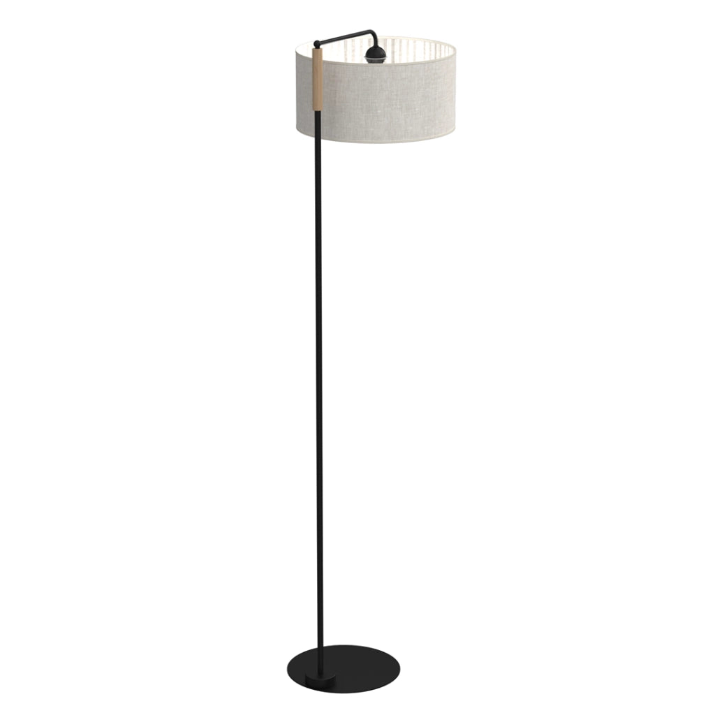 Lampada da terra Atlanta 1xE27 60W nero/grigio Milagro