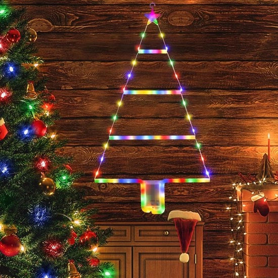 Scala a LED per decorazione di Natale illuminazione per interni da camera da letto