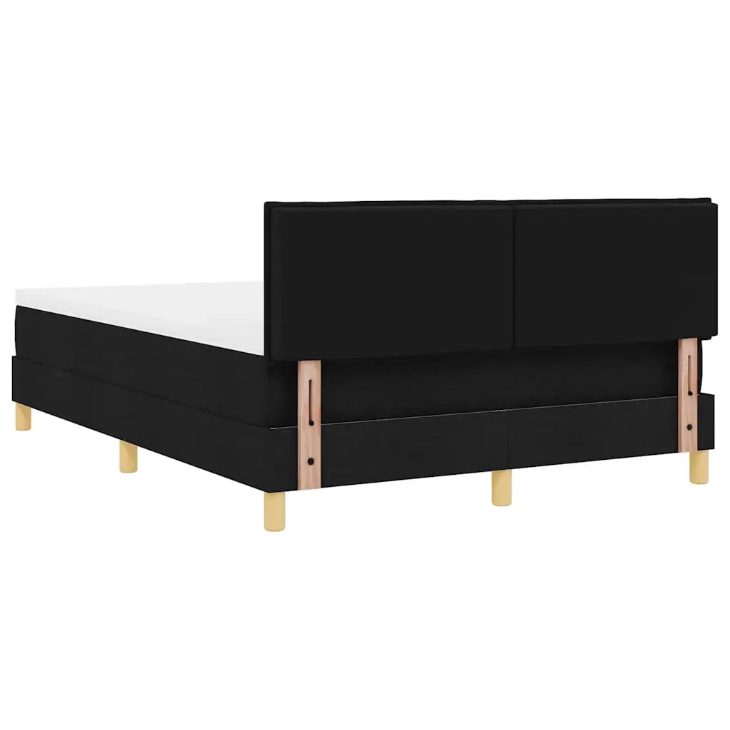 Letto a Sorgente LED con strisce LED Nero 140 x 200 cm Tessuto 3342368