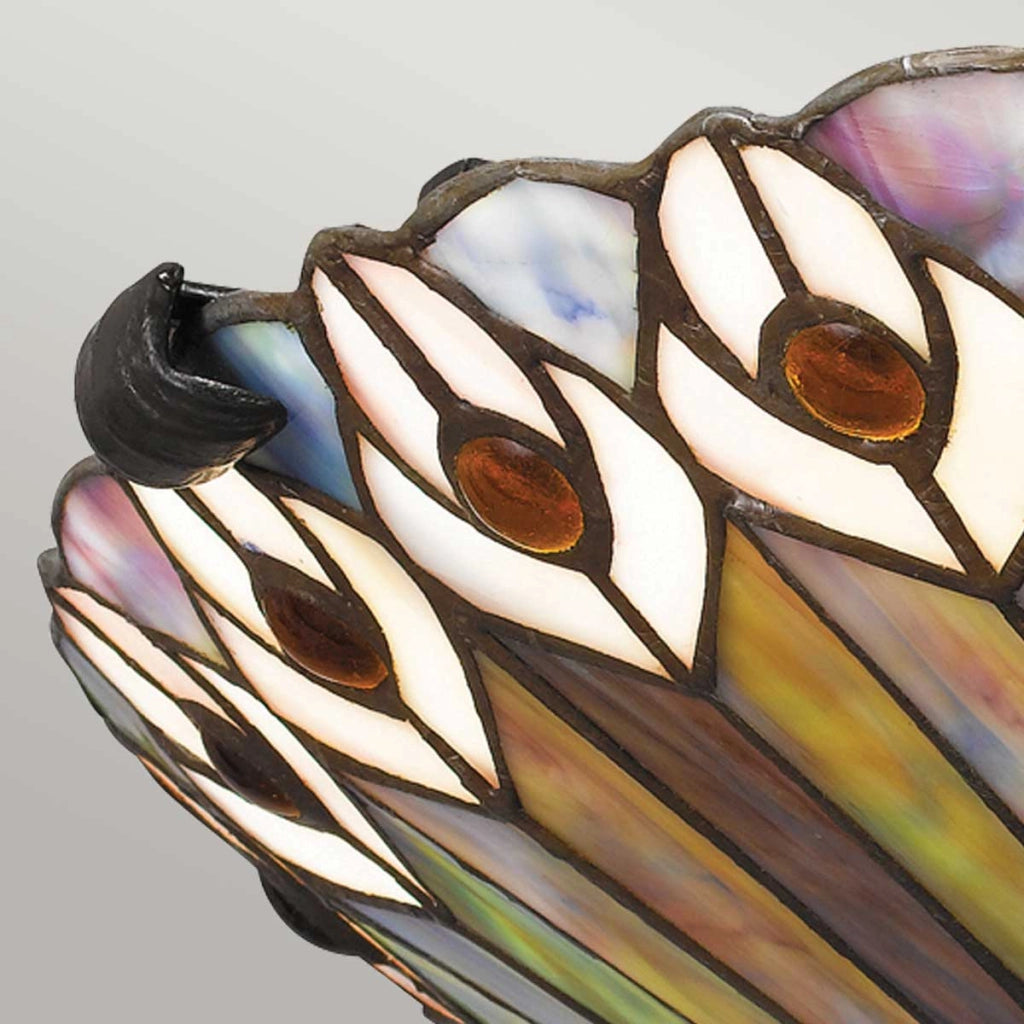 Plafoniera Tiffany Watkins Quoizel 42cm multicolore 2xE27