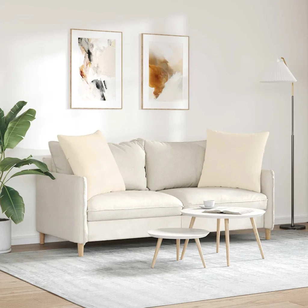 Cuscini da Divano 2 pcs Beige 60 x 60 cm Tessuto 42014031