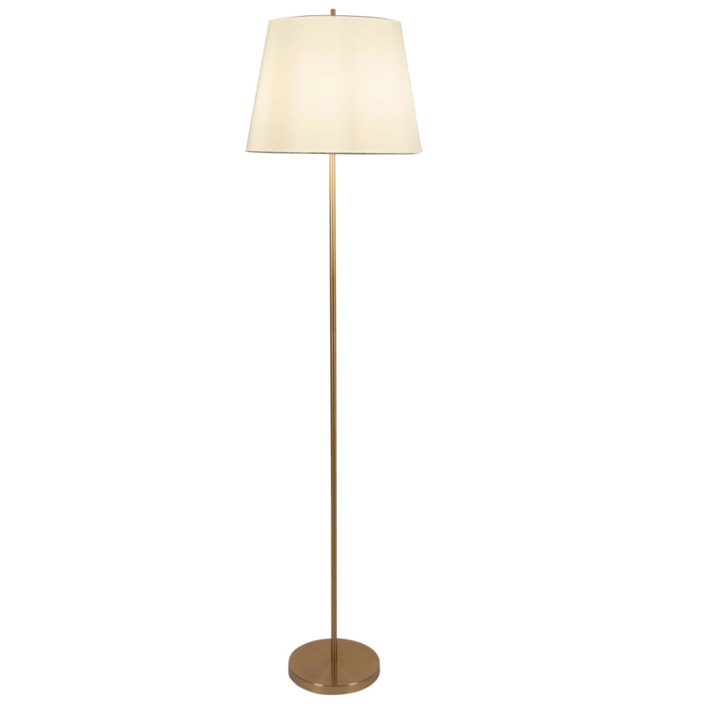 Lampada da terra Elena oro con paralume bianco E27 Polux