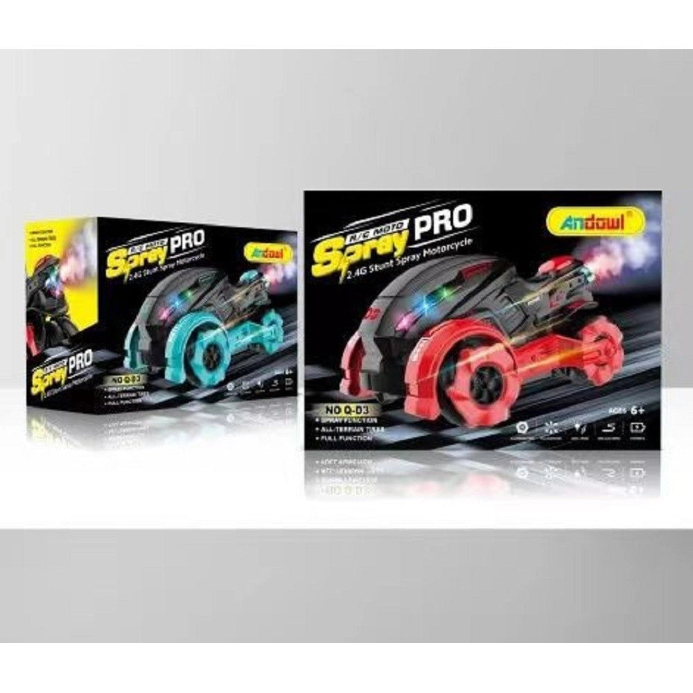 Trade Shop - Motocicletta Acrobatica Telecomandata Con Effetto Sonoro Spruzzi D'acqua Q-d3 -