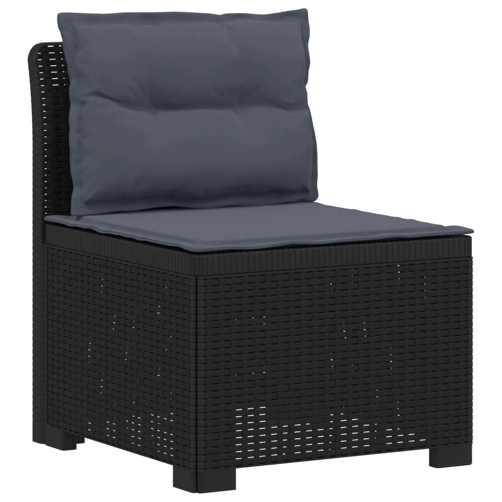 Divano da esterno-Divano da Giardino a 1 Posto con Cuscini Aspetto Rattan PP 848681