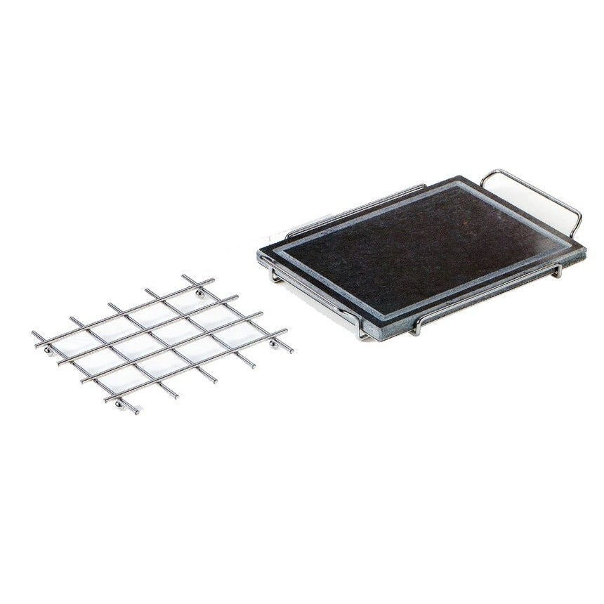 Ompagrill LF-36581 Barbecue Piastra Ollare+Supp. 25X33X3,5