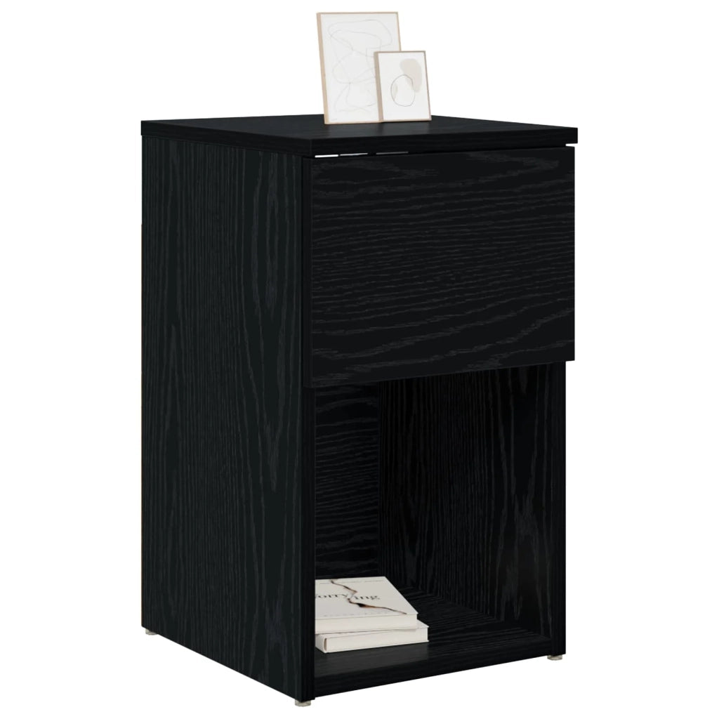 Armadietto per letto 2 pz Rovere Nero 29 x 31,5 x 49 cm CFW4179590