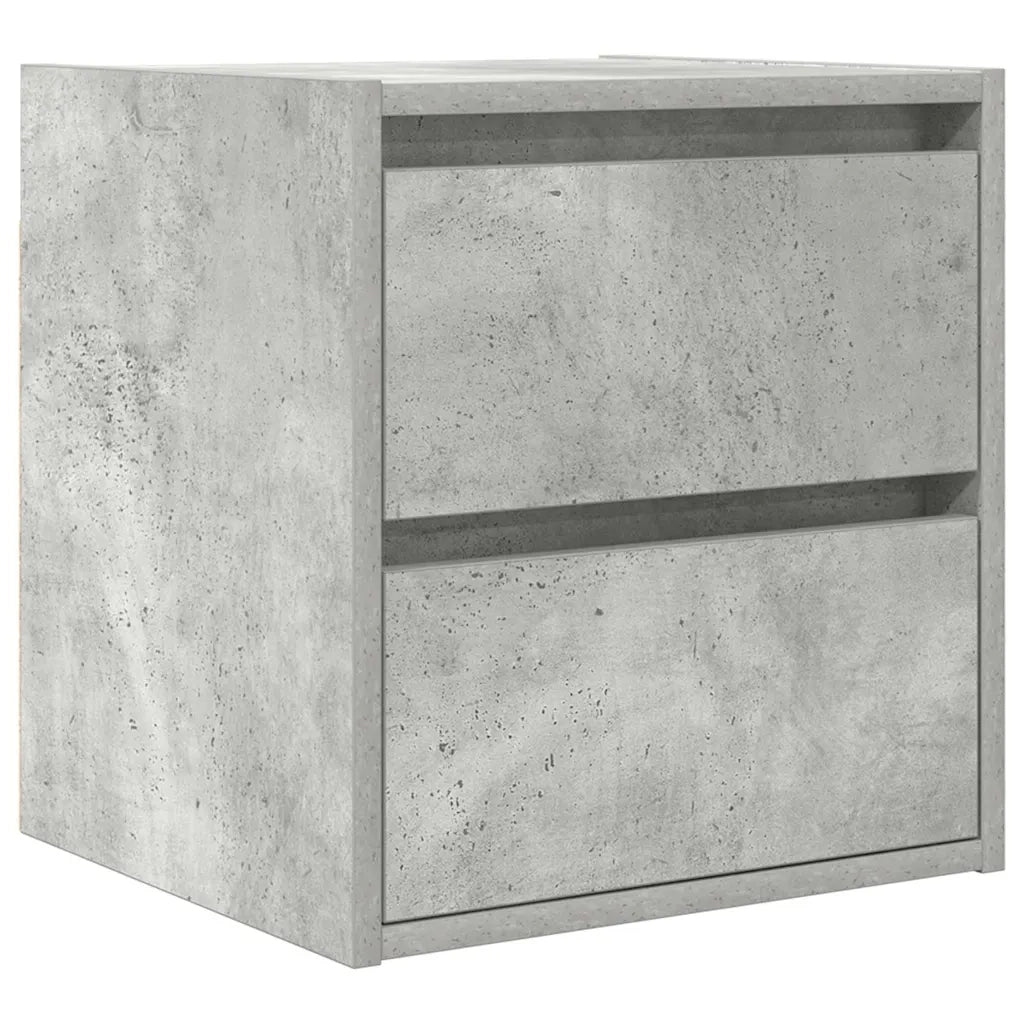 Comodino a Muro Grigio Cemento 38x34x40 cm 861253