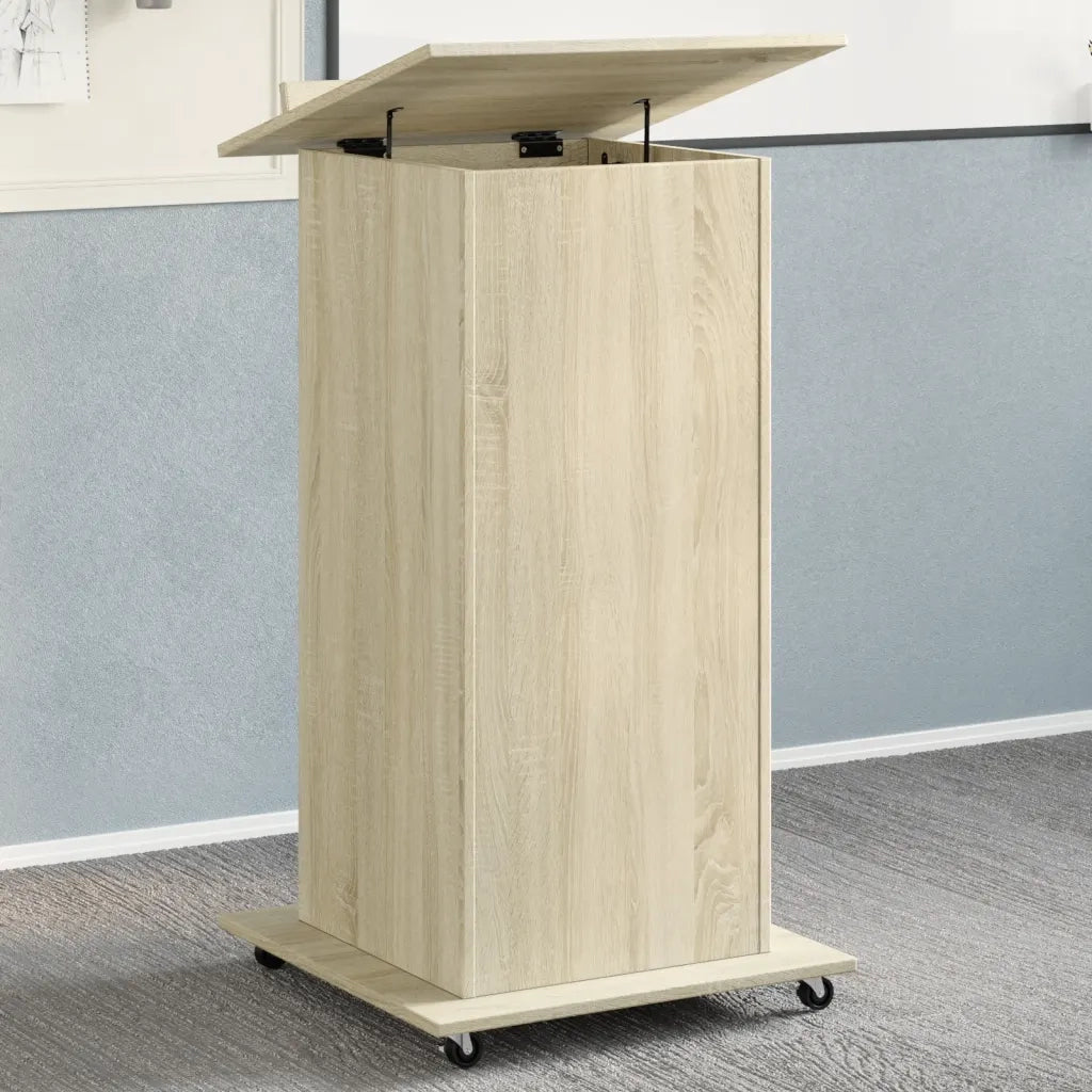 Leggio con Ruote e Cassetto Sonoma 55x55x107 cm in Multistrato CFW9887103