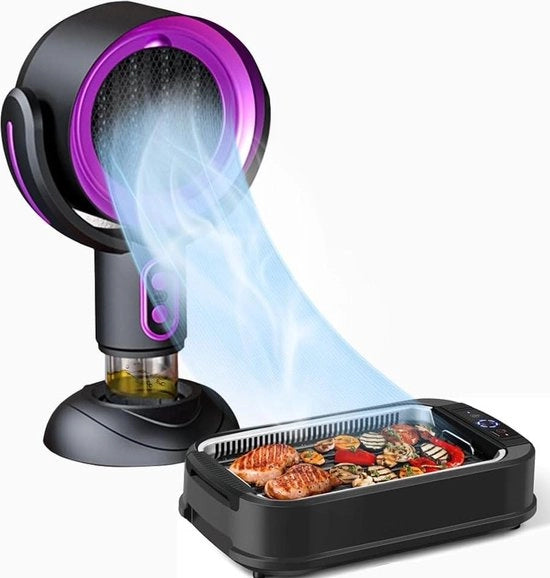 Afzuigkap portatile e pulitore d'aria - forte capacità aspirante - 2 velocità - per BBQ, campeggio, camper