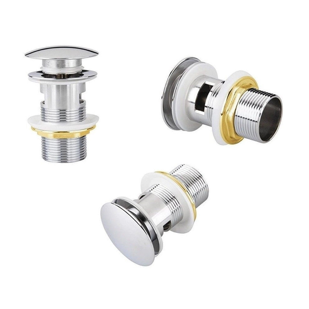 Trade Shop - Tappo A Piletta Scarico Universale Vasca Bagno Lavabo Bidet Click Clack Pilette -
