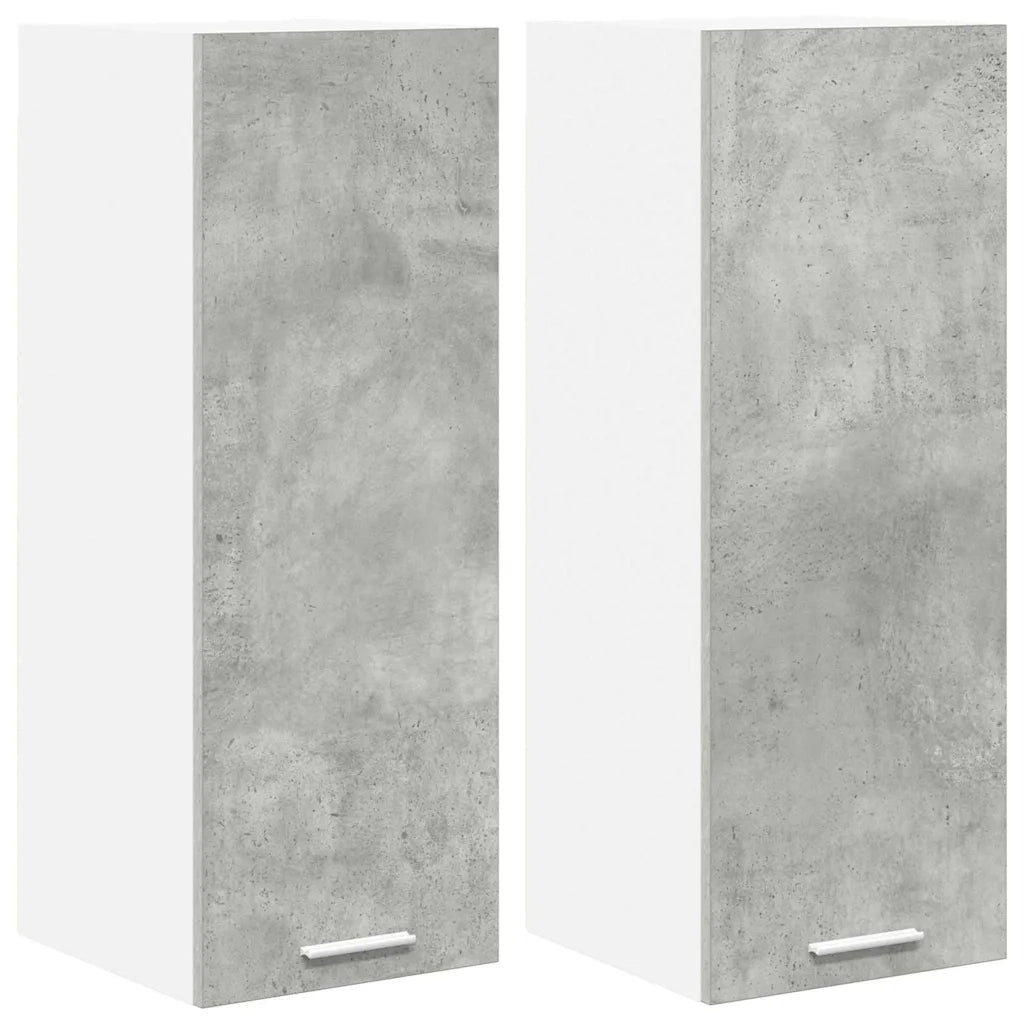 Armadio pensile 2 pcs Grigio Cemento e Bianco 30 x 31 x 80 cm 884249