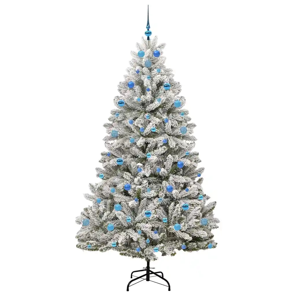 Albero di Natale artificiale con 300 LED Verde e Bianco 210 cm 3395764