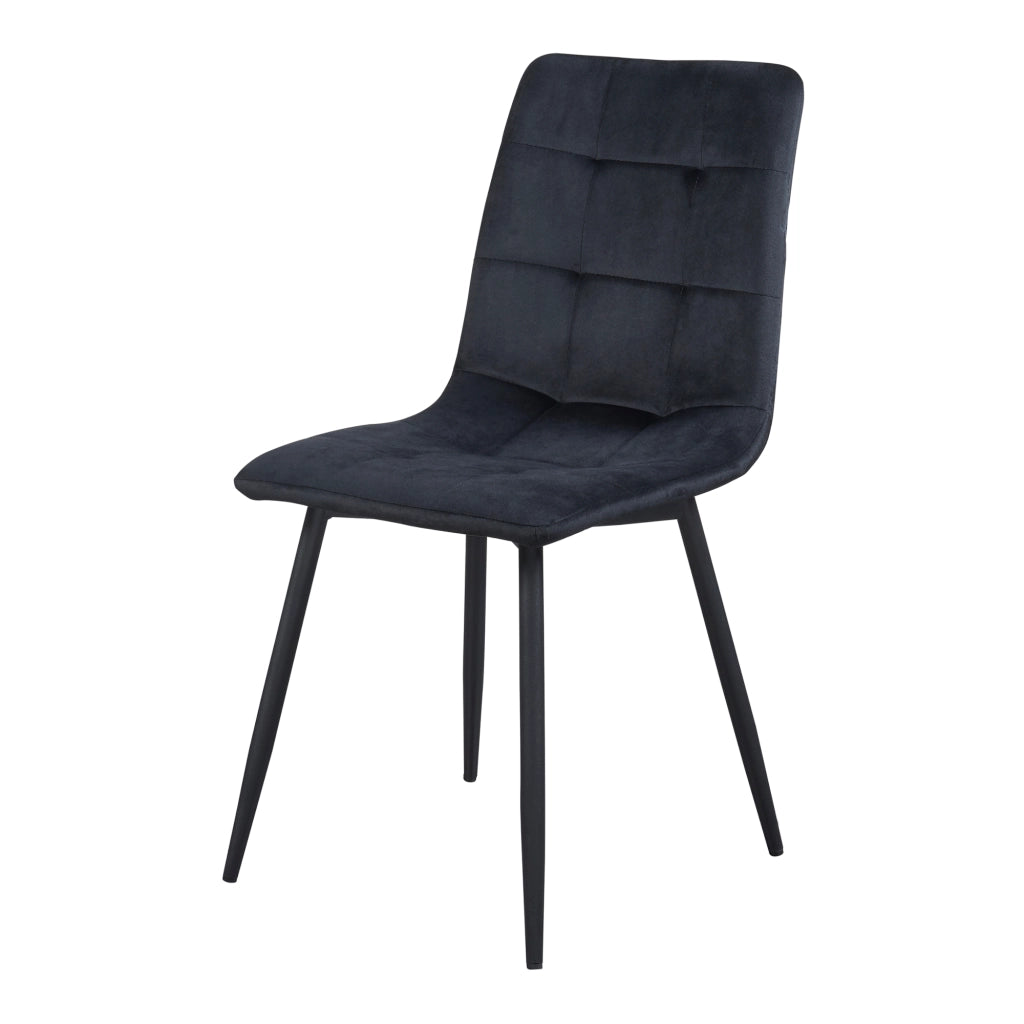 Set Lexnitz di 2 Sedie da Sala Pranzo Effetto Velluto Nero [en.casa]