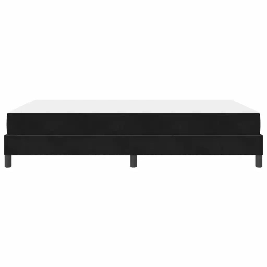 Letto a molle con materasso Nero 160 x 210 cm Tessuto