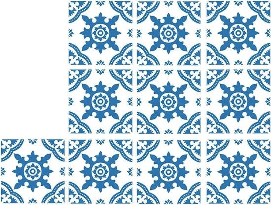 Tegelstickers per 10 pezzi, acqua e vapori resistenti e rimovibili - 20x20 cm